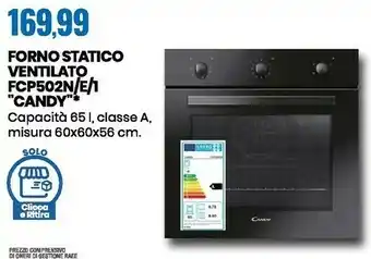 Forno statico ventilato fcp502n/ e/1