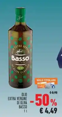 Conad OLIO EXTRA VERGINE DI OLIVA BASSO 1L offerta
