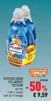 Conad Detersivo Liquido per Lavatrice Coccolino offerta