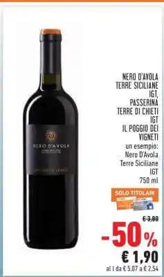Conad Nero D'Avola Terre Siciliane IGT offerta