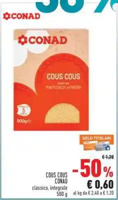 Conad COUS COUS CONAD offerta