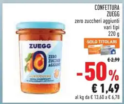 Conad Confettura ZUEGG offerta