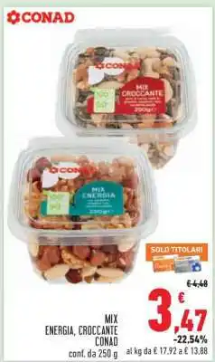 Conad Mix Energia, Croccante Conad offerta