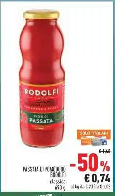 Conad PASSATA DI POMODORO RODOLFI classica offerta
