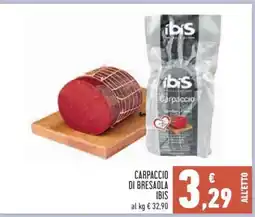 Conad Carpaccio di Bresaola Ibis offerta