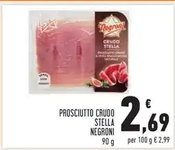Conad Prosciutto Crudo Stella Negroni offerta