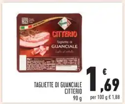 Conad TAGLIETTE DI GUANCIALE CITTERIO offerta