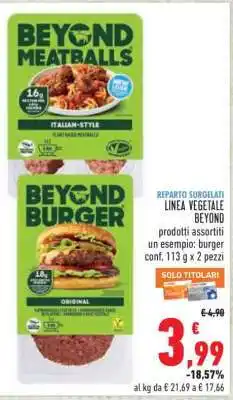 Conad BEYOND MEATBALLS / BEYOND BURGER offerta