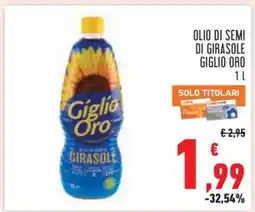 Conad Olio di Semi di Girasole Giglio Oro offerta