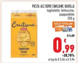 Conad PASTA ALL'UOVO EMILIANE BARILLA offerta