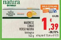 Conad MAIONESE CONAD VERSO NATURA biologica offerta