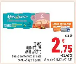 Conad Tonno Olio d’Oliva Mare Aperto offerta