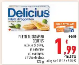 Conad Filetti di Sgombro Delicius offerta