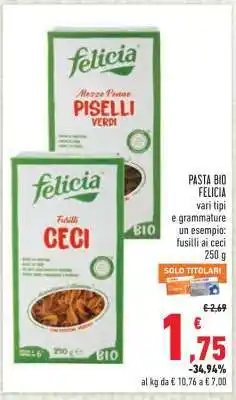 Conad PASTA BIO FELICIA offerta