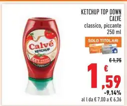 Conad Ketchup Top Down Calvé offerta