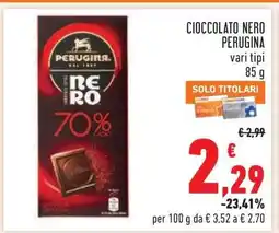Conad Cioccolato Nero Perugina offerta