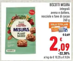 Conad BISCOTTI MISURA offerta