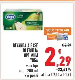 Conad Bevanda a base di frutta Optimum Yoga offerta