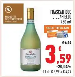 Conad FRASCATI DOC CICCARIELLO offerta