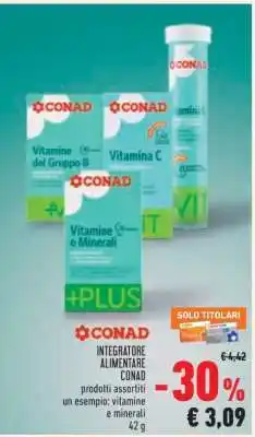 Conad INTEGRATORE ALIMENTARE CONAD offerta