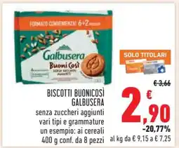 Conad Biscotti Buonicosì Galbusera offerta