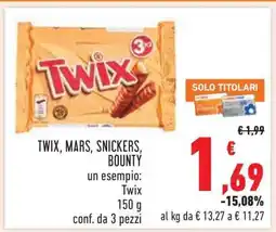 Conad TWIX, MARS, SNICKERS, BOUNTY offerta