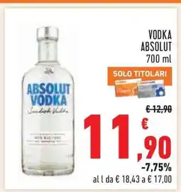 Conad Vodka Absolut offerta
