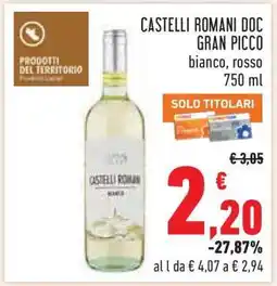 Conad CASTELLI ROMANI DOC GRAN PICCO offerta