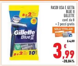 Conad RASOI USA E GETTA BLUE II GILLETTE offerta