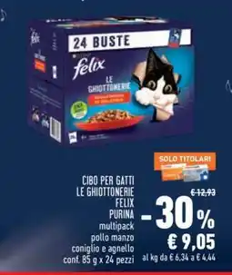 Conad CIBO PER GATTI LE GHIOTTONERIE FELIX PURINA offerta