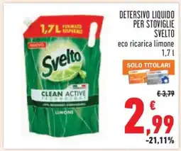 Conad DETERSIVO LIQUIDO PER STOVIGLIE SVELTO offerta