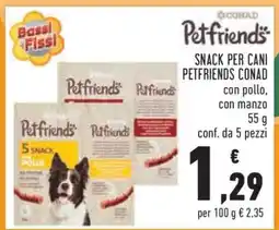 Conad SNACK PER CANI PETFRIENDS CONAD offerta
