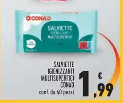Conad Salviette igienizzanti multisuperfici CONAD offerta