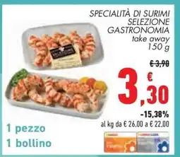 Conad SPECIALITÀ DI SURIMI SELEZIONE GASTRONOMIA offerta