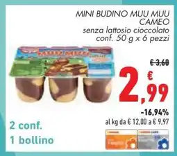 Conad Mini Budino Muu Muu Cameo offerta