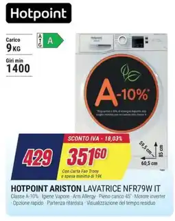 Trony HOTPOINT ARISTON LAVATRICE NFR79W IT offerta