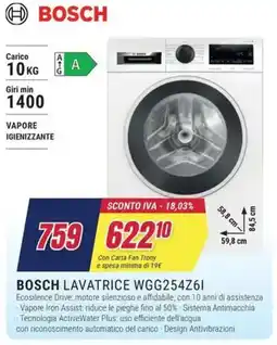 Trony BOSCH LAVATRICE WGG254Z6I offerta