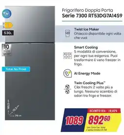 Trony SAMSUNG Frigorifero Doppia Porta Serie 7300 RT53DG7A14S9 offerta