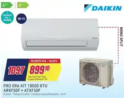 Trony DAIKIN PRO ERA KIT 18000 BTU ARXF50F + ATXF50F offerta