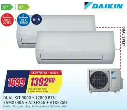 Trony DAIKIN DUAL KIT 9000 + 12000 BTU 2AMXF40A + ATXF25G + ATXF35G offerta