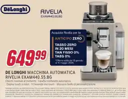 Trony DE LONGHI MACCHINA AUTOMATICA RIVELIA EXAM440.55.BG offerta