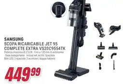 Trony SAMSUNG SCOPA RICARICABILE JET 95 COMPLETE EXTRA VS20C9554TK offerta