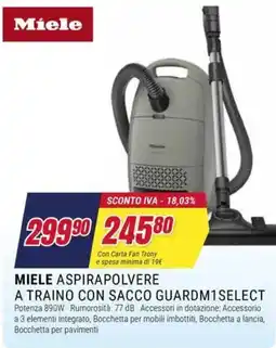 Trony MIELE ASPIRAPOLVERE A TRAINO CON SACCO GUARDM1SELECT offerta
