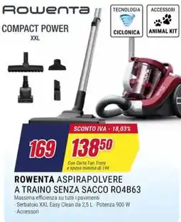 Trony ROWENTA ASPIRAPOLVERE A TRAINO SENZA SACCO RO4B63 offerta