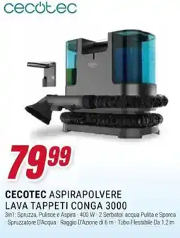 Trony CECOTEC ASPIRAPOLVERE LAVA TAPPETI CONGA 3000 offerta