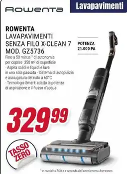 Trony ROWENTA LAVAPAVIMENTI SENZA FILO X-CLEAN 7 MOD. GZ5736 offerta