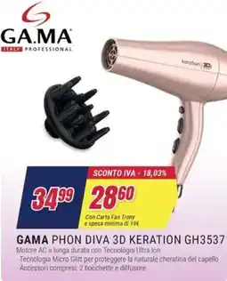 Trony GAMA PHON DIVA 3D KERATION GH3537 offerta