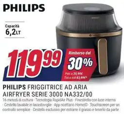 Trony PHILIPS FRIGGITRICE AD ARIA AIRFRYER SERIE 3000 NA332/00 offerta