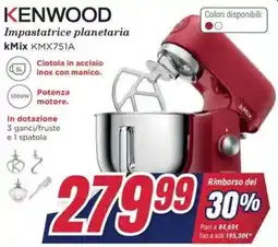 Trony KENWOOD Impastatrice planetaria kMix KMX751A offerta