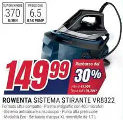 Trony ROWENTA SISTEMA STIRANTE VR8322 offerta
